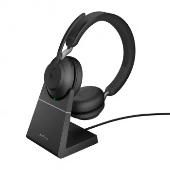 Peakomplekt Jabra Evolve2 65 USB-A Must MS Laadimisalus Stereo