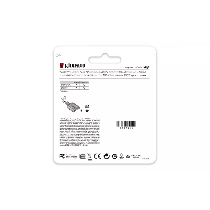 Kingston Technology MobileLite Plus kaardilugeja USB 3.2 Gen 1 (3.1 Gen 1) Type-A Must