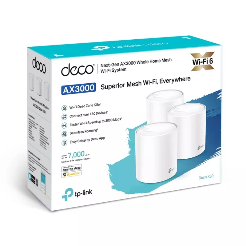 TP-Link AX3000 kogu kodu Mesh Wi-Fi süsteem, 3-pakk