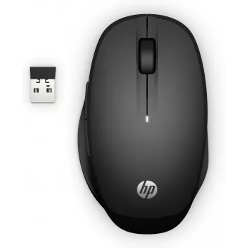 HP Dual Mode Black Mouse 300, paremakäeline, optiline, RF-juhtmevaba, 3600 DPI, must