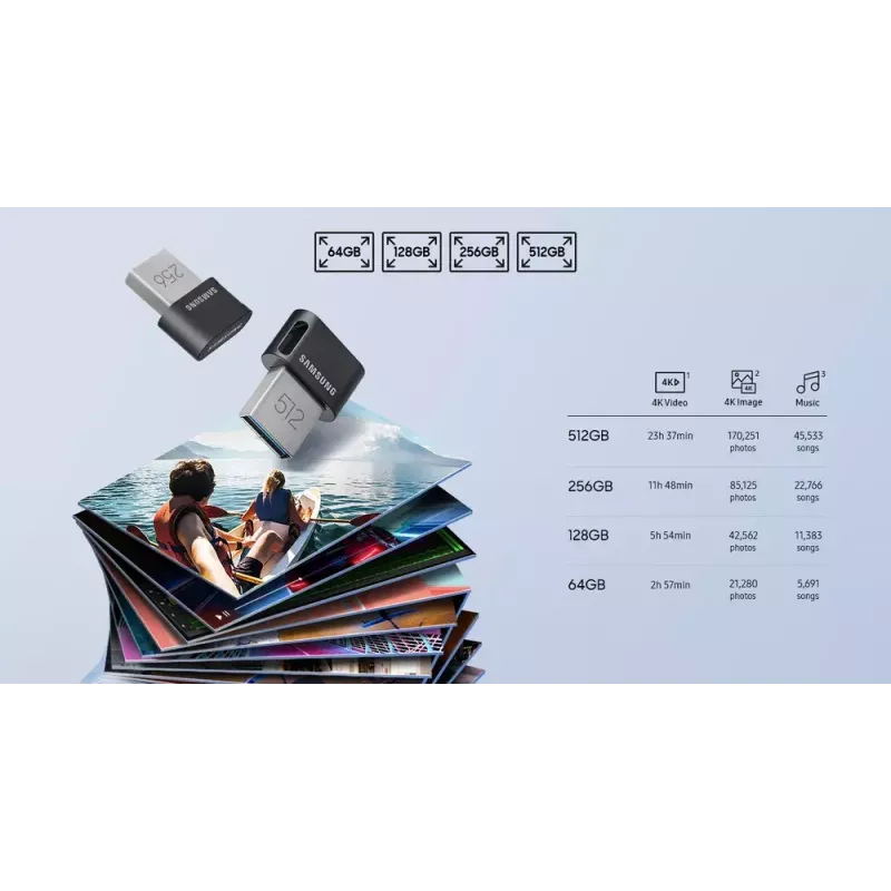 Samsung MUF-64AB USB-mälupulk 64 GB USB Type-A 3.2 Gen 1 (3.1 Gen 1) Hall, Hõbedane