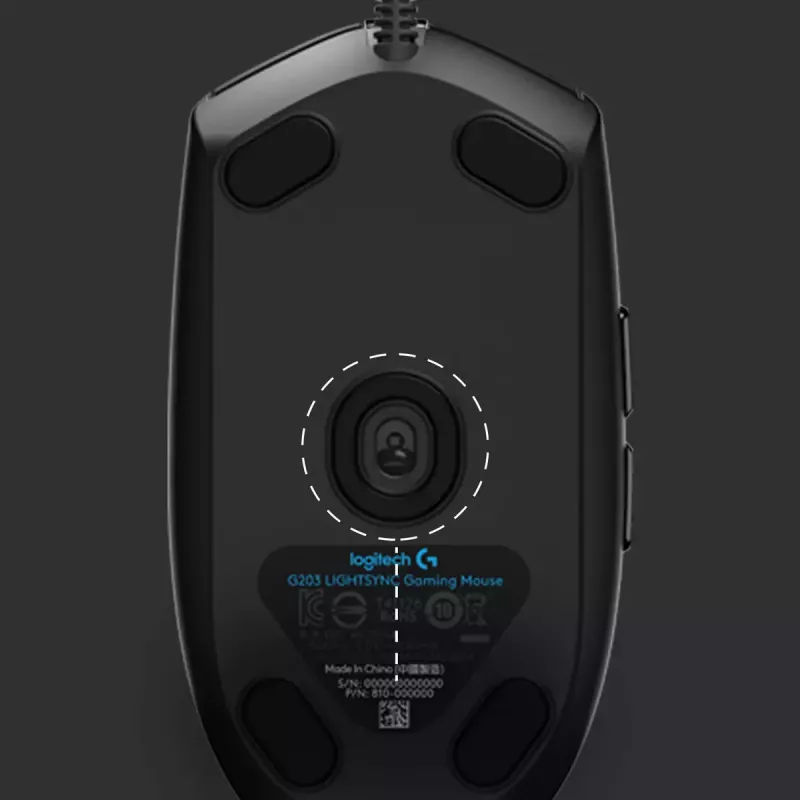 LOGITECH G203 Lightsync mängurihiir USB Must