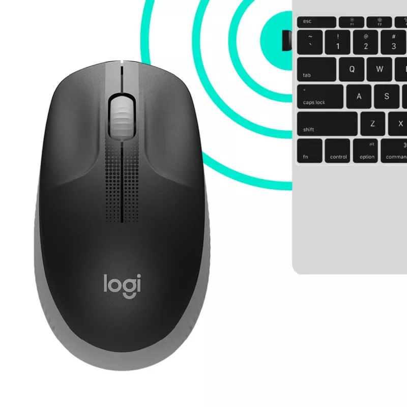 LOGITECH M190 täissuuruses juhtmevaba hiir – keskmine hall