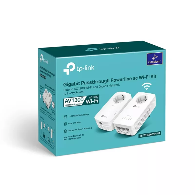 TP-Link TL-WPA8631P KIT PowerLine võrguadapter 300 Mbit/s Ethernet LAN Wi-Fi Valge 2 tk