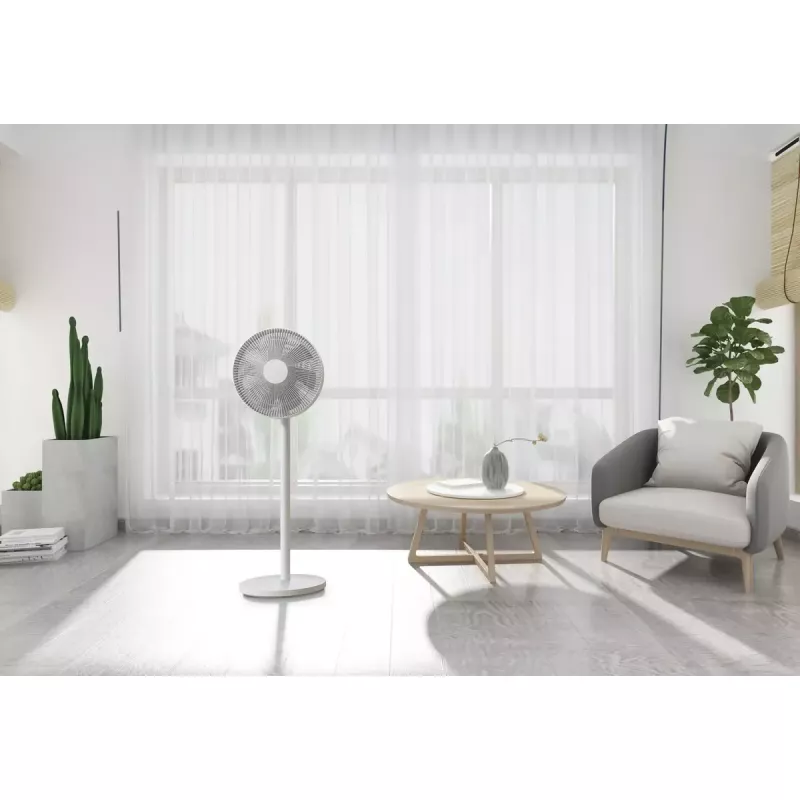 Seisev ventilaator Xiaomi Mi Smart Standing Fan 2 Lite PYV4007GL — 35,6 cm 7 laba, 3 kiirust, 45 W, 90° pööreldes, reguleeritav kõrgus 642–1000 mm, valge