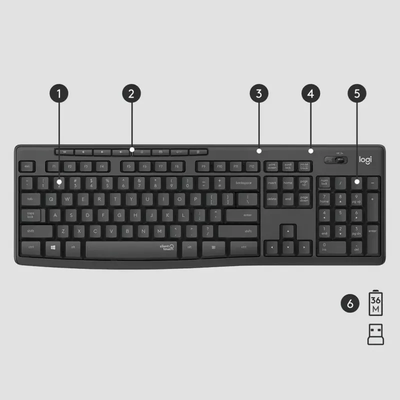 Logitech MK295 Silent Wireless Combo klaviatuur RF-juhtmevaba QWERTY US International Must