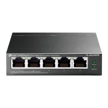 TP-Link 5-pordiline Gigabit Easy Smart PoE-lüliti 4 PoE+ pordiga