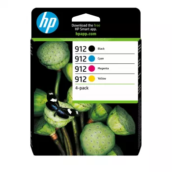 HP 912 4-pakk must/tsüaan/magenta/kollane originaal tindikassetid