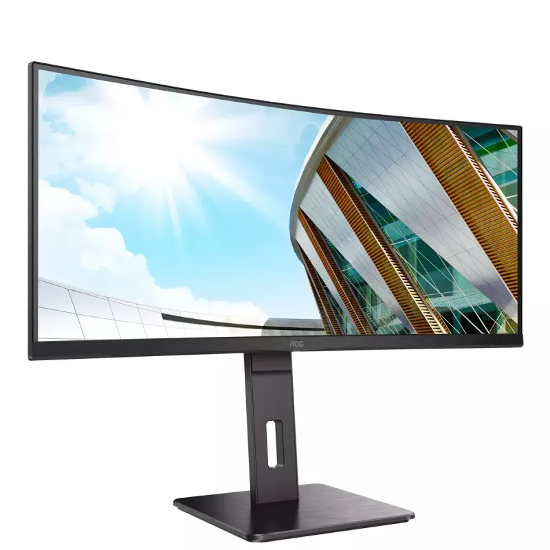 AOC P2 CU34P2A arvutimonitor 86,4 cm (34 tolli) 3440 x 1440 pikslit Quad HD LED must
