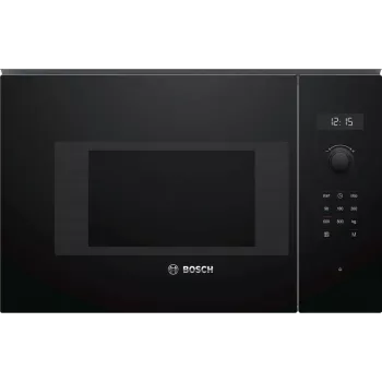 Sisseehitatud solo mikrolaineahi Bosch Serie 6 BFL524MB0 — 800 W, 20 L, grill, puute- ja pöördjuhtimine, must