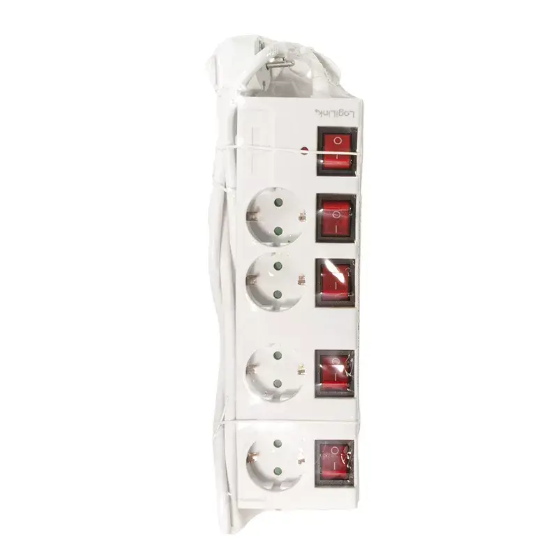 Pikendusjuhe LogiLink LPS252 1,5 m 4 vahelduvvoolupistikupesa Siseruumidesse Valge