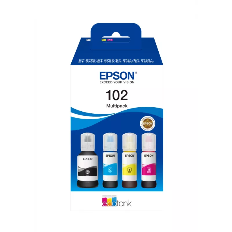 Epson 102 4er-Pack must + värviline kassett T03R6 C13T03R640