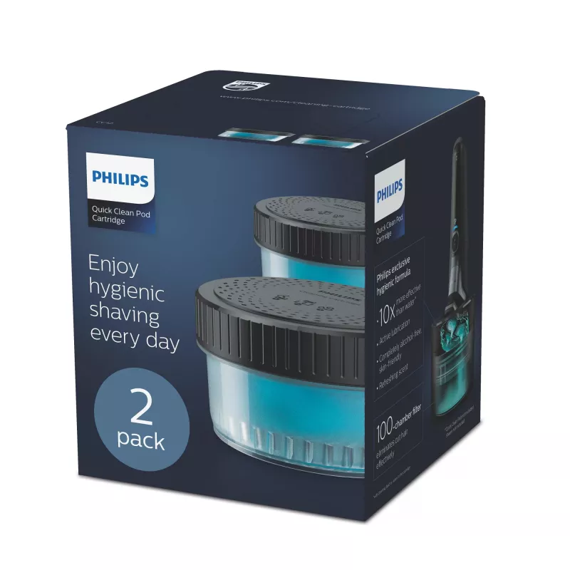 Philips Quick Clean Pod puhastuskassett CC12/50 2-pakendiline puhastuskassett elektriliste pardlipeade jaoks