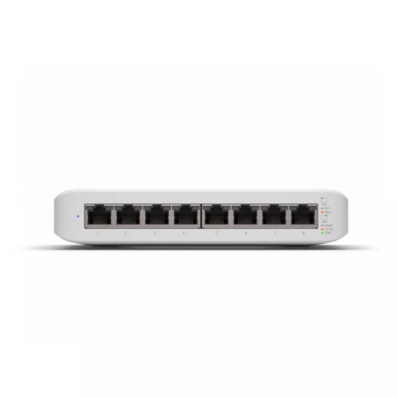 Hallatav lüliti UBIQUITI UniFi Switch Lite 8 PoE L2, 8× Gigabit Ethernet, 4× PoE+ (30 W pordi kohta), 54 V DC, 60 W tarbimine