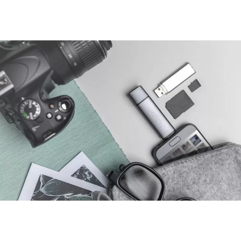 DIGITUS Combo kaardilugeja ja jaotur (USB-C + USB 3.0) 1x SD, 1x MicroSD, 1x USB 3.0, hall