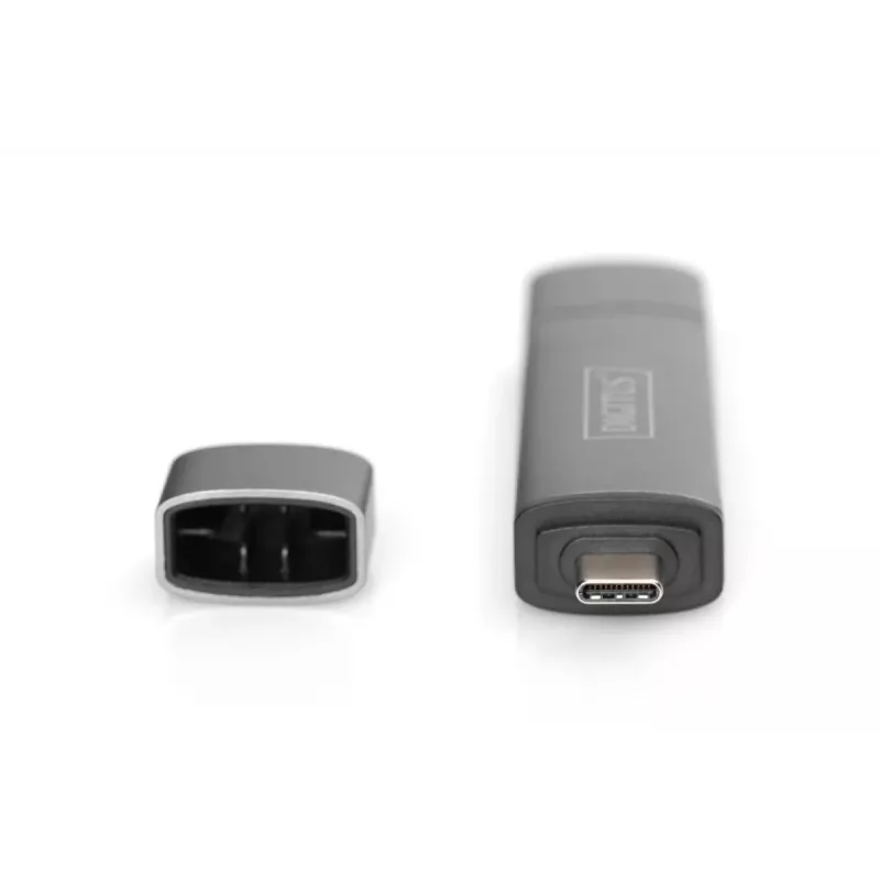 DIGITUS Combo kaardilugeja ja jaotur (USB-C + USB 3.0) 1x SD, 1x MicroSD, 1x USB 3.0, hall