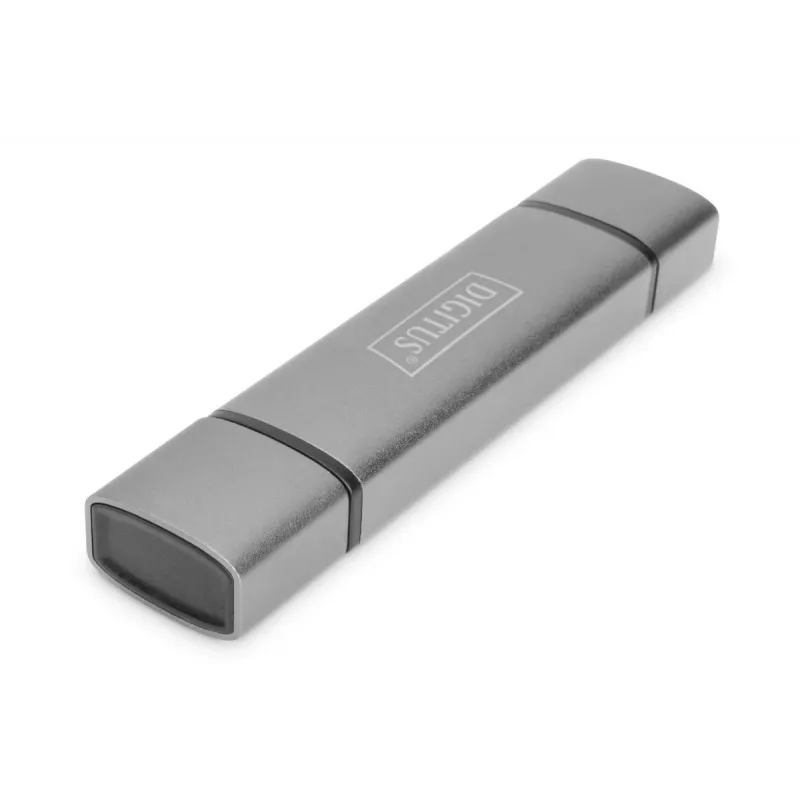 DIGITUS Combo kaardilugeja ja jaotur (USB-C + USB 3.0) 1x SD, 1x MicroSD, 1x USB 3.0, hall