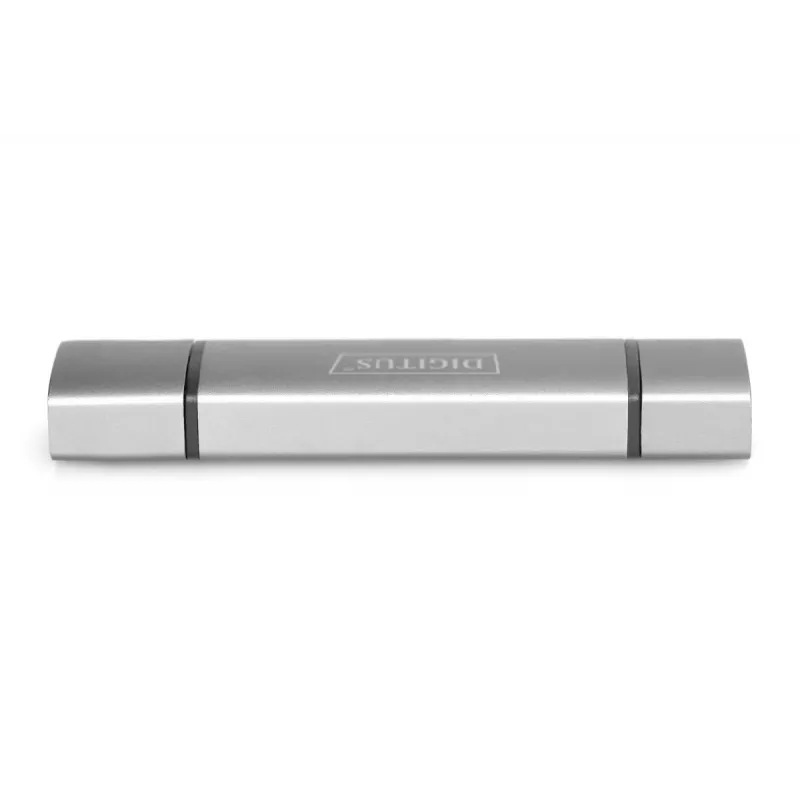 DIGITUS Combo kaardilugeja ja jaotur (USB-C + USB 3.0) 1x SD, 1x MicroSD, 1x USB 3.0, hall