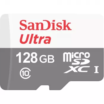 Välkmälu SanDisk Ultra 128 GB MicroSDXC klass 10 SDSQUNR-128G-GN6MN