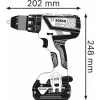 Bosch Akku-Bohrschrauber 12 V Li-Ion 1300 RPM must, sinine, punane
