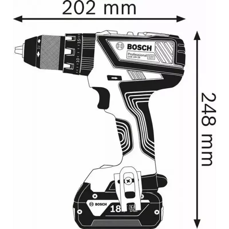 Bosch Akku-Bohrschrauber 12 V Li-Ion 1300 RPM must, sinine, punane