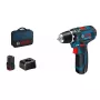 Bosch Akku-Bohrschrauber 12 V Li-Ion 1300 RPM must, sinine, punane