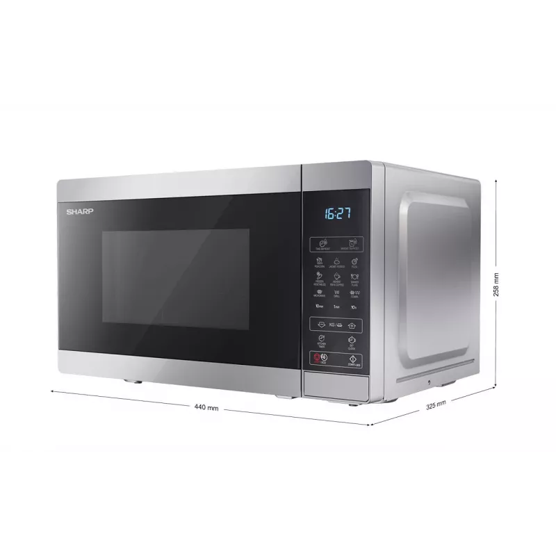 Sharp YC-MG02E-S mikrolaineahi Must, Teras Kombineeritud mikrolaineahi Tööpinnal 20 L 800 W