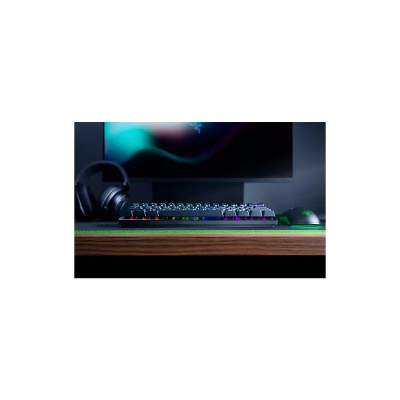 Mehaaniline mänguriklaviatuur Razer Huntsman Mini, Mini vormitegur, QWERTY US International, optilised lülitid, juhtmega USB, must