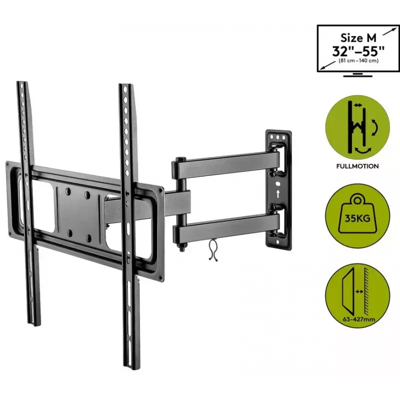 Goobay TV seinakinnitus Basic FULLMOTION M 35 kg 32-55 tolli