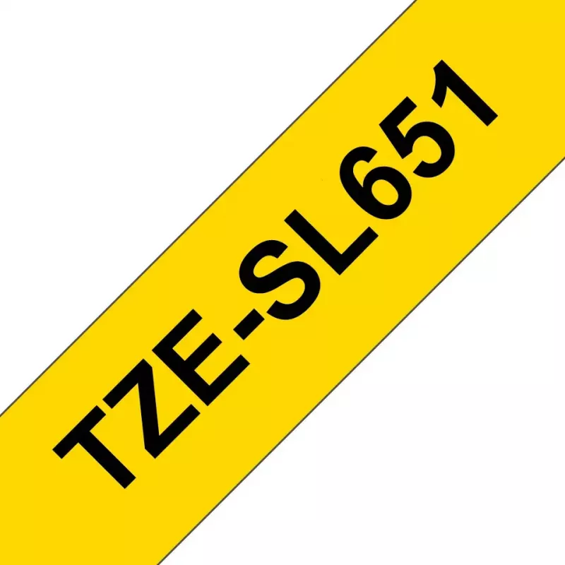 Brother TZE-SL651 sildilint, must kuldsel taustal