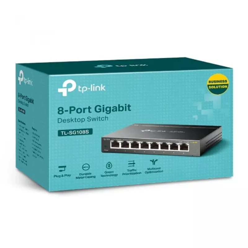 Võrgukommutaator TP-Link TL-SG108S 8-pordiline 10/100/1000 Mbit/s