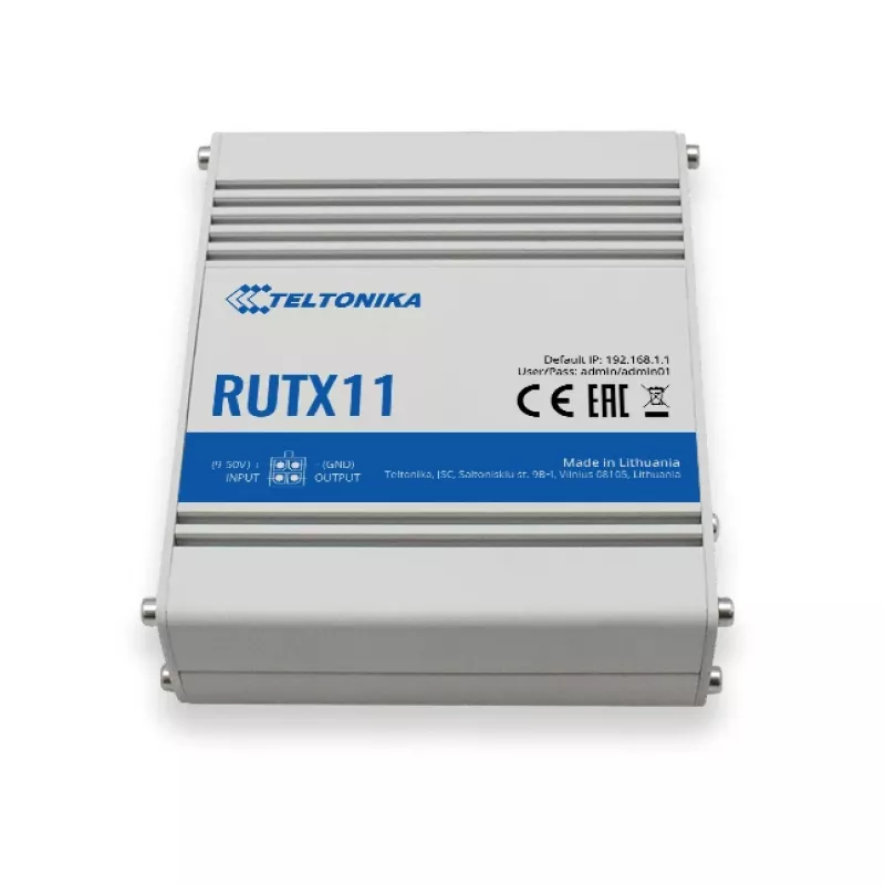 TELTONIKA Rutx11 4g Lte CAT6 kahekordse sagedusalaga Wi-Fi tööstusruuter