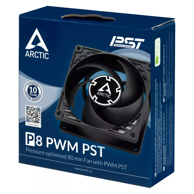 ARCTIC P8 PWM PST - Rõhuoptimeeritud 80 mm ventilaator PWM PST-ga