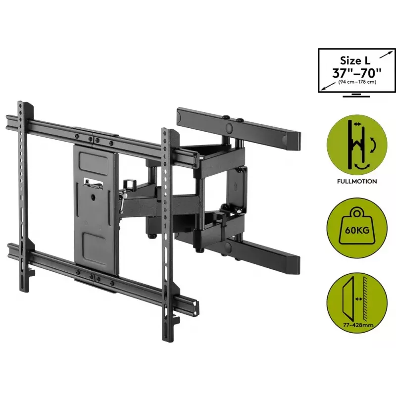 Goobay TV seinakinnitus Pro FULLMOTION (L) 60 kg 37–70 tolli