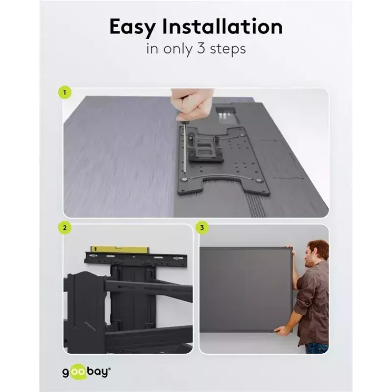 Goobay TV seinakinnitus Pro FULLMOTION (L) 60 kg 37–70 tolli