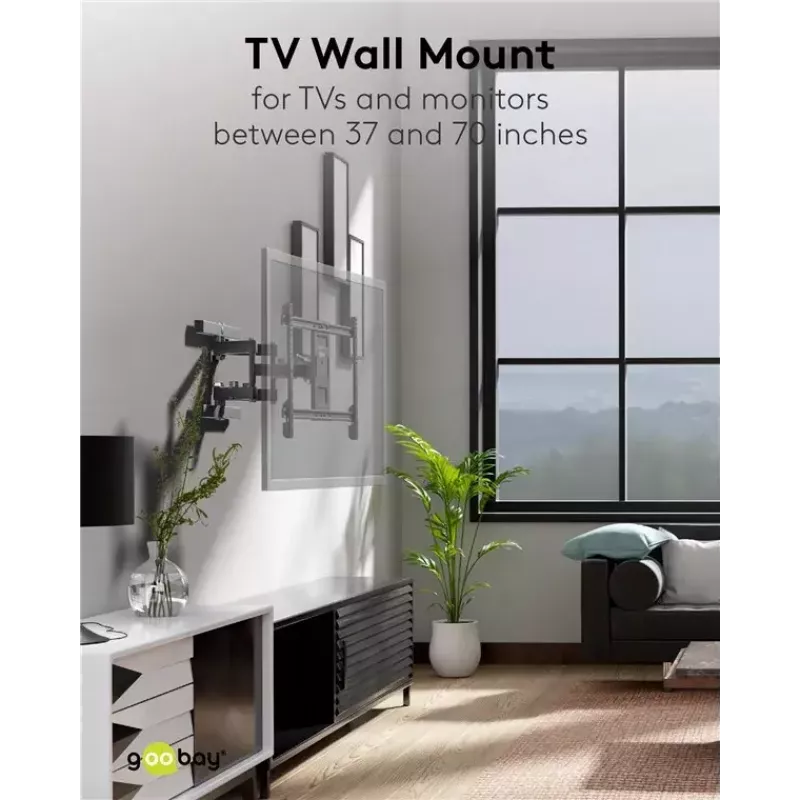 Goobay TV seinakinnitus Pro FULLMOTION (L) 60 kg 37–70 tolli