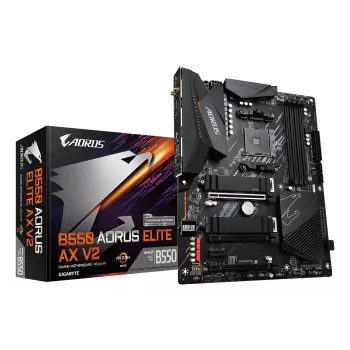 Emaplaat GIGABYTE B550 AORUS ELITE AX V2 ATX, AMD B550, Socket AM4, DDR4, 4 DIMM, Wi‑Fi 6E, 2.5Gb LAN