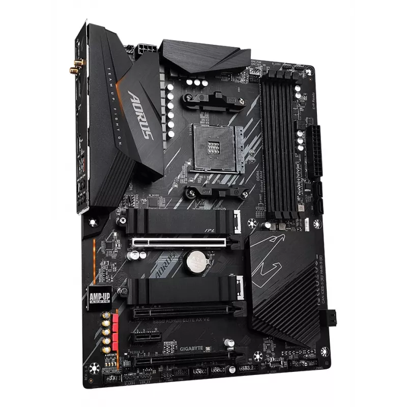 Emaplaat GIGABYTE B550 AORUS ELITE AX V2 ATX, AMD B550, Socket AM4, DDR4, 4 DIMM, Wi‑Fi 6E, 2.5Gb LAN