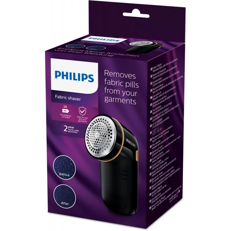 Philips GC026/80 riidehabeme eemaldaja, must, leelispatarei, AA, 123 mm, 80 mm, 58 mm
