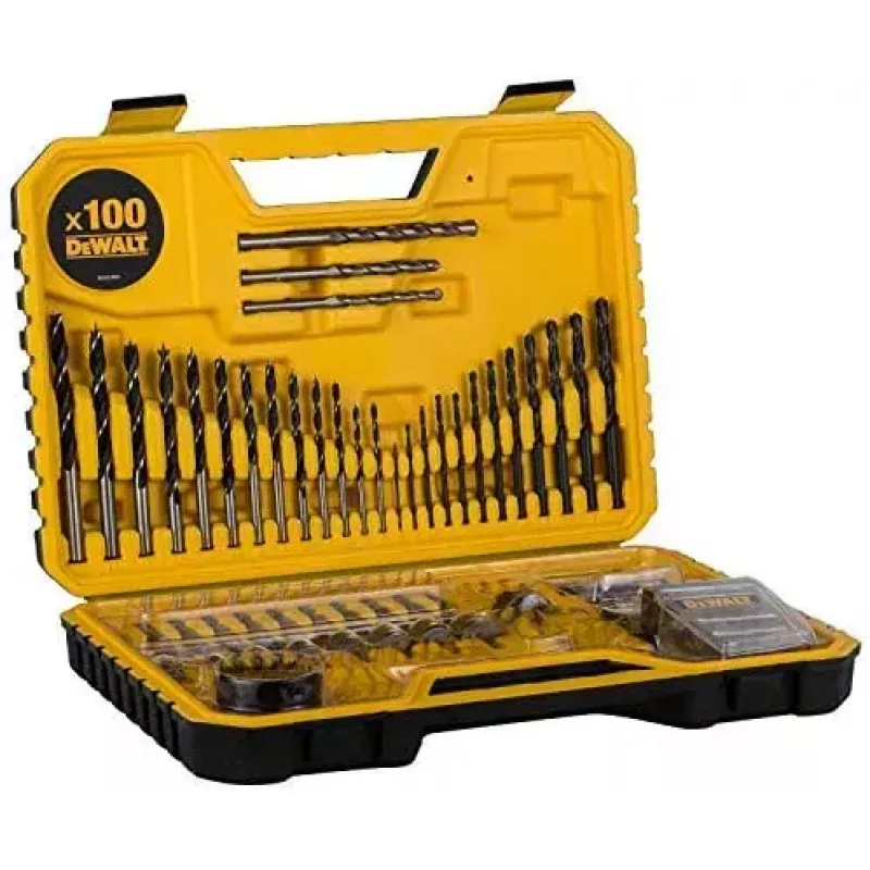 Puuriterade komplekt DeWalt DT71563-QZ — 100 tk metallile, sisaldab kruvikeeramisotsikuid ja kandekohvrit