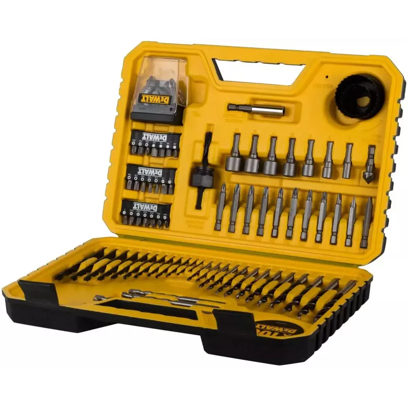 Puuriterade komplekt DeWalt DT71563-QZ — 100 tk metallile, sisaldab kruvikeeramisotsikuid ja kandekohvrit