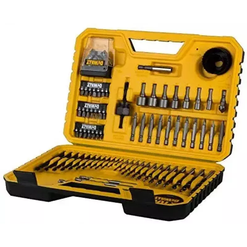 Puuriterade komplekt DeWalt DT71563-QZ — 100 tk metallile, sisaldab kruvikeeramisotsikuid ja kandekohvrit