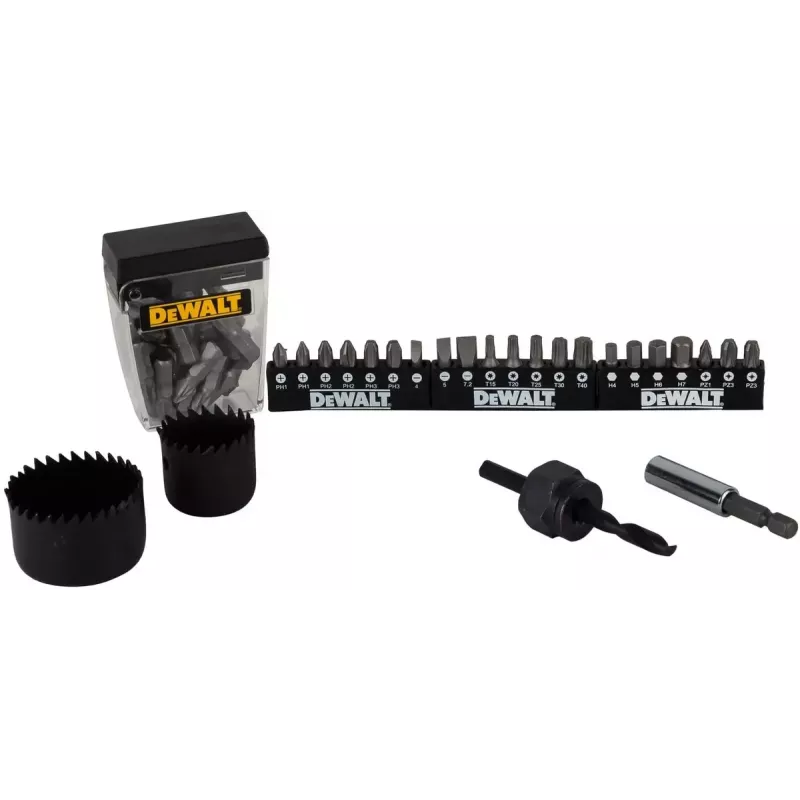 Puuriterade komplekt DeWalt DT71563-QZ — 100 tk metallile, sisaldab kruvikeeramisotsikuid ja kandekohvrit