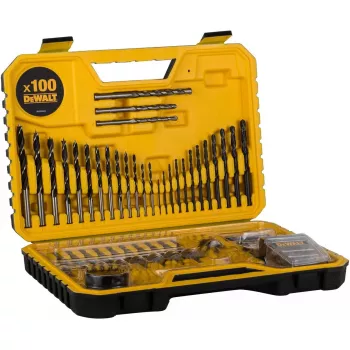 Puuriterade komplekt DeWalt DT71563-QZ — 100 tk metallile, sisaldab kruvikeeramisotsikuid ja kandekohvrit