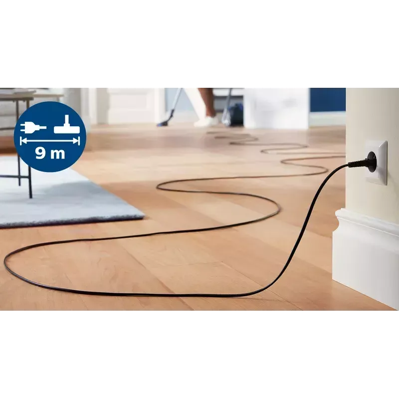 Silindertolmuimeja Philips XD3110/09 — 900 W, 3 L tolmukott, HEPA-filtratsioon, teleskoopne metalltoru