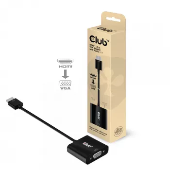 CLUB3D CAC-1302 videokaabli adapter 0,5 m HDMI Type A (Standard) VGA (D-Sub) must