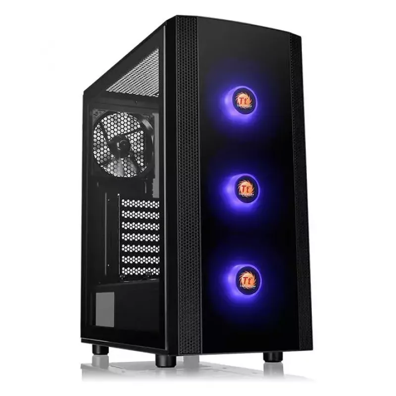 Arvutikorpus Thermaltake Versa J25 TG RGB Midi Tower Must