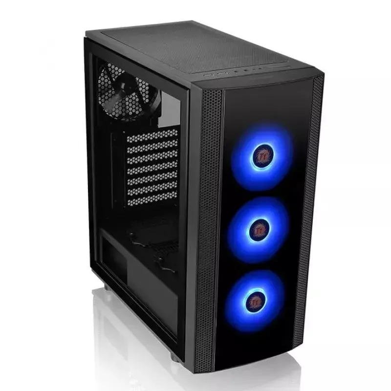 Arvutikorpus Thermaltake Versa J25 TG RGB Midi Tower Must