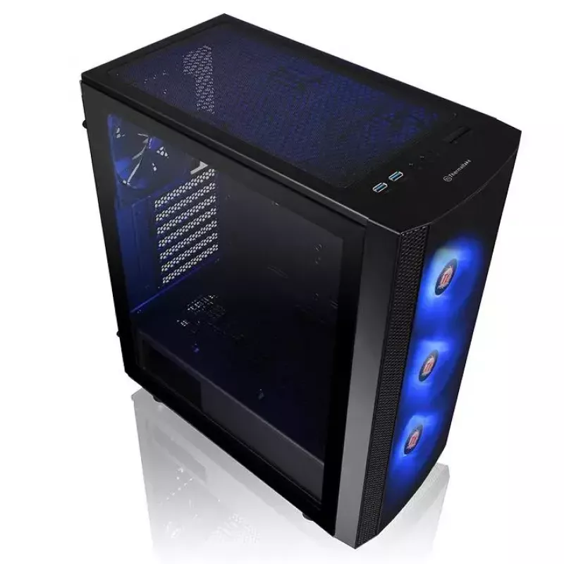 Arvutikorpus Thermaltake Versa J25 TG RGB Midi Tower Must
