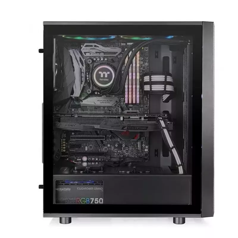 Arvutikorpus Thermaltake Versa J25 TG RGB Midi Tower Must